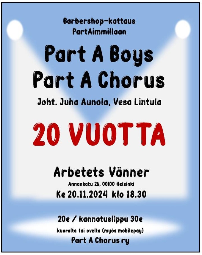 PAC 20 vuotta flyer